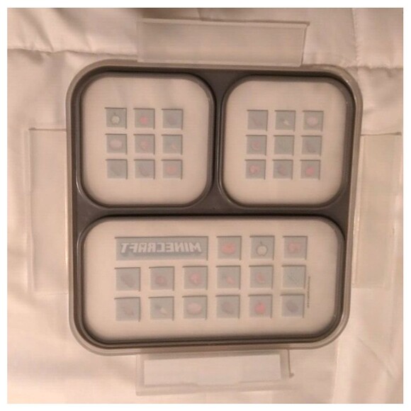 Zak Designs Minecraft 27oz Plastic Ultra Slim Lunch Snack Container Bento Box - Picture 5 of 6